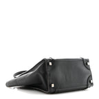 Drummed Calfskin Micro Luggage Black