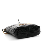 Shiny Calfskin Quilted Mini Chanel 22 Black