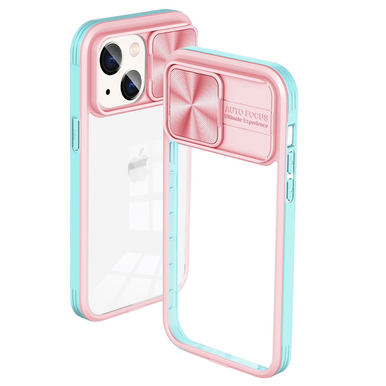 Full Protection With Mobile Phone Protective Film Slide Camera Lens Phone Case For Iphone 14 In Pink