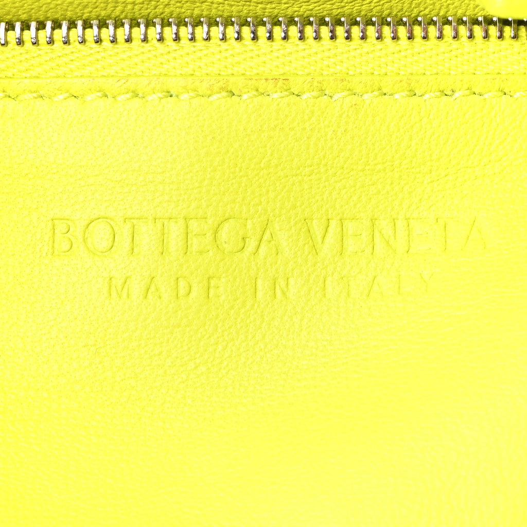 Lambskin Maxi Intrecciato Cassette Crossbody Bag Acid Kiwi