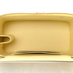 Lambskin Quilted Small Vanity Case With Chain Light Yellow