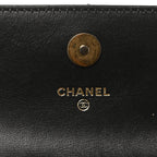 Lambskin Quilted Chanel 19 Flap Clutch Black