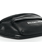 Smooth Calfskin Logo Large Everyday Beltpack Black White