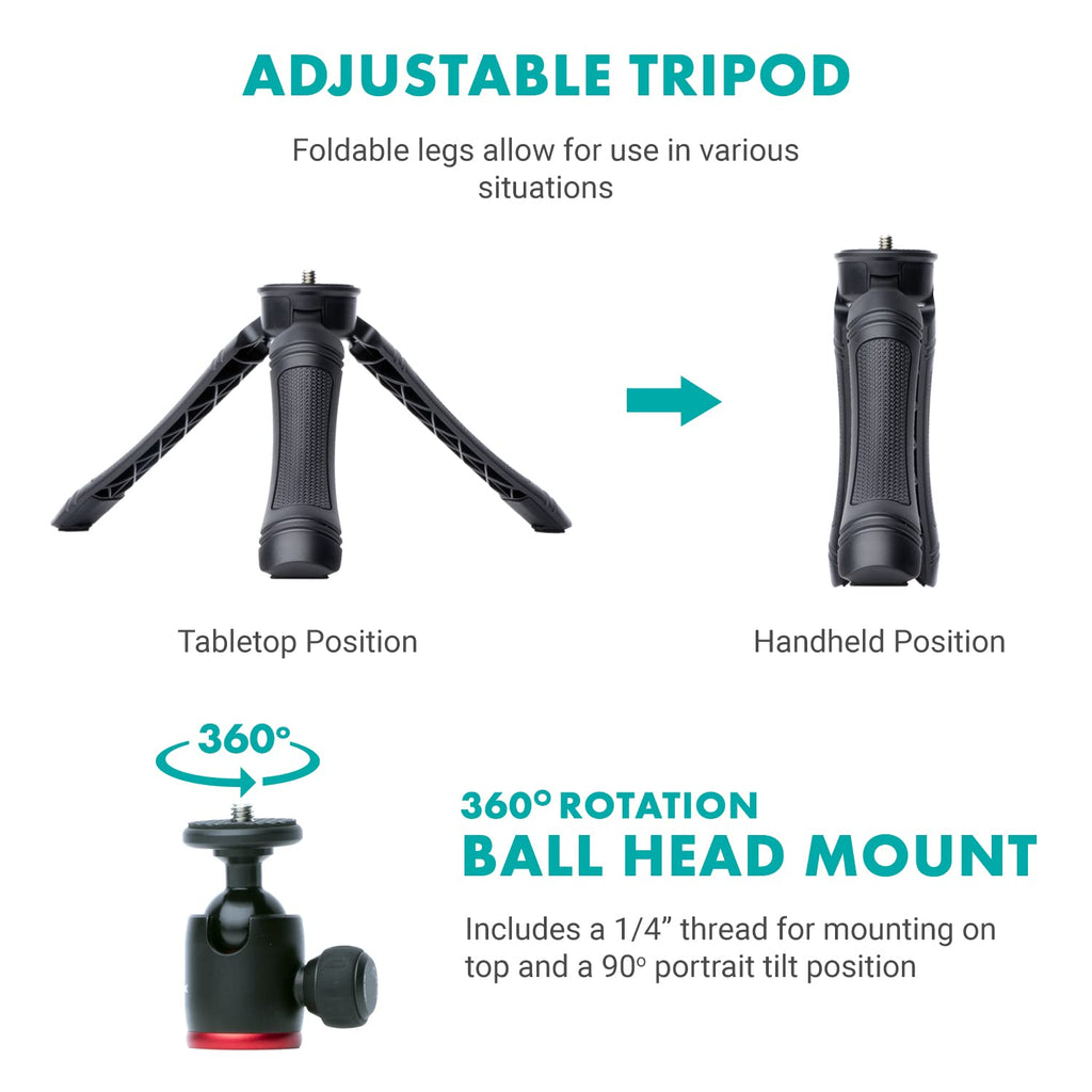 Movo uVlogger Kit for Android with Light, Mic, Phone Mount, Tripod