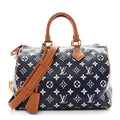 Calfskin Monogram Speedy P9 Bandouliere 30 Indigo