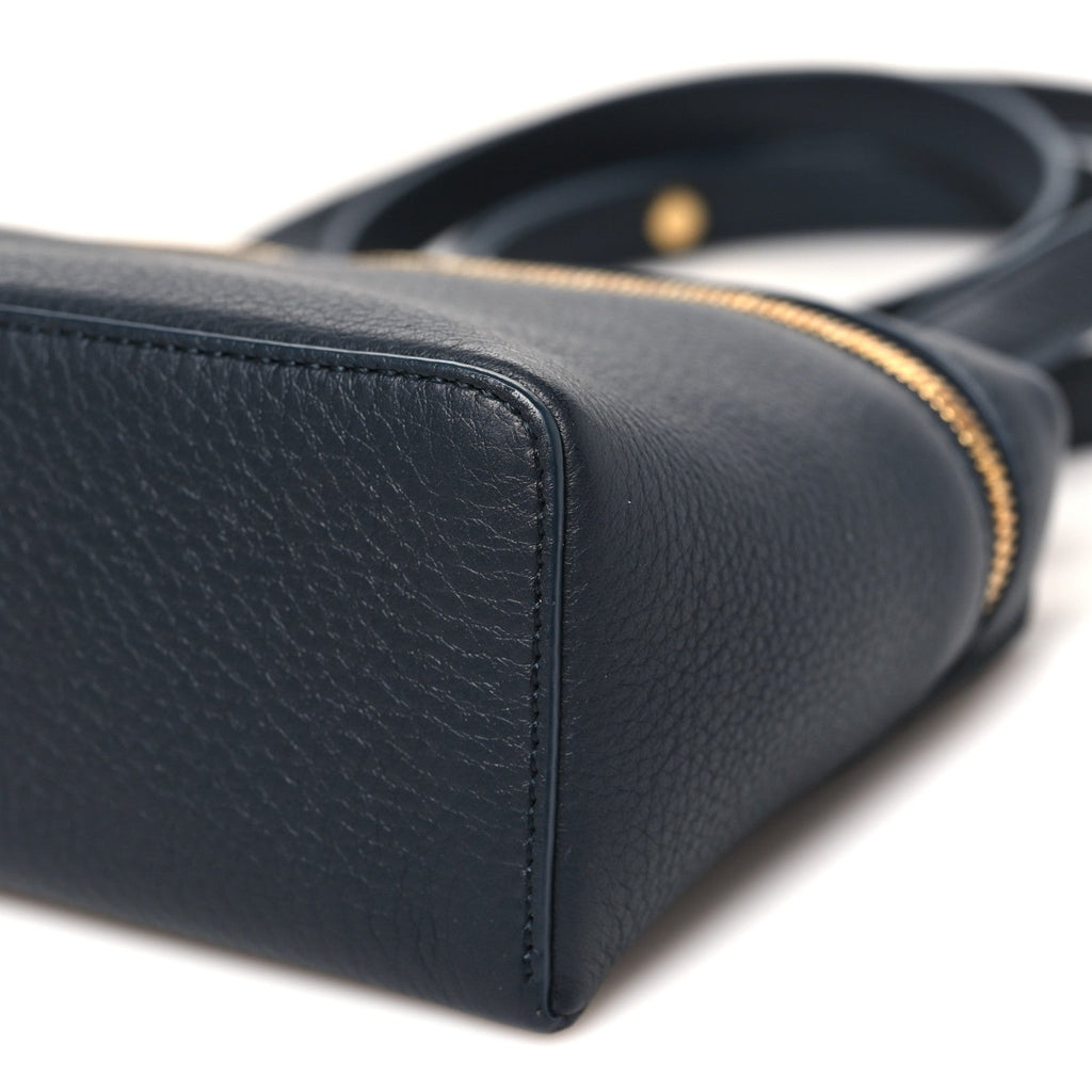 Grained Calfskin L19 Extra Pocket Pouch Navy