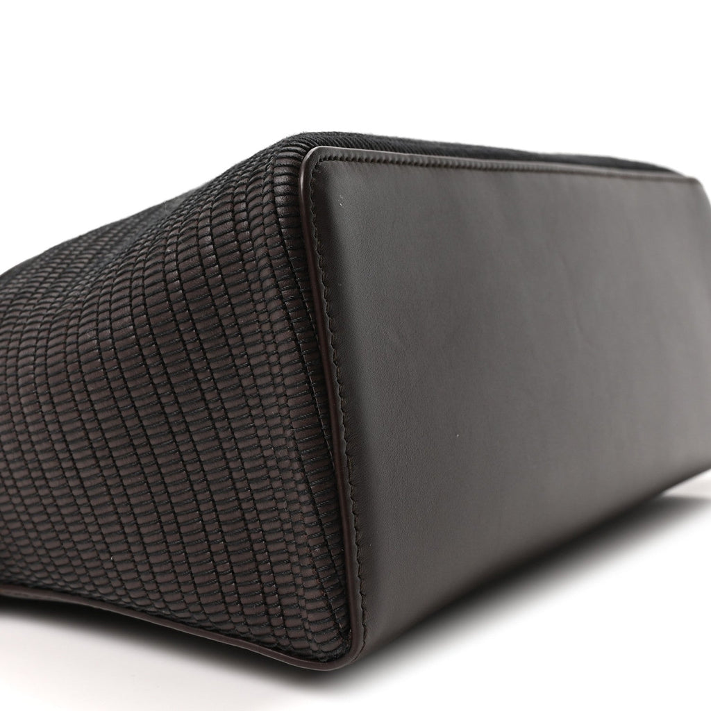 Ox Calfskin Woven Extra Bag L27  Colour Pecora Nera