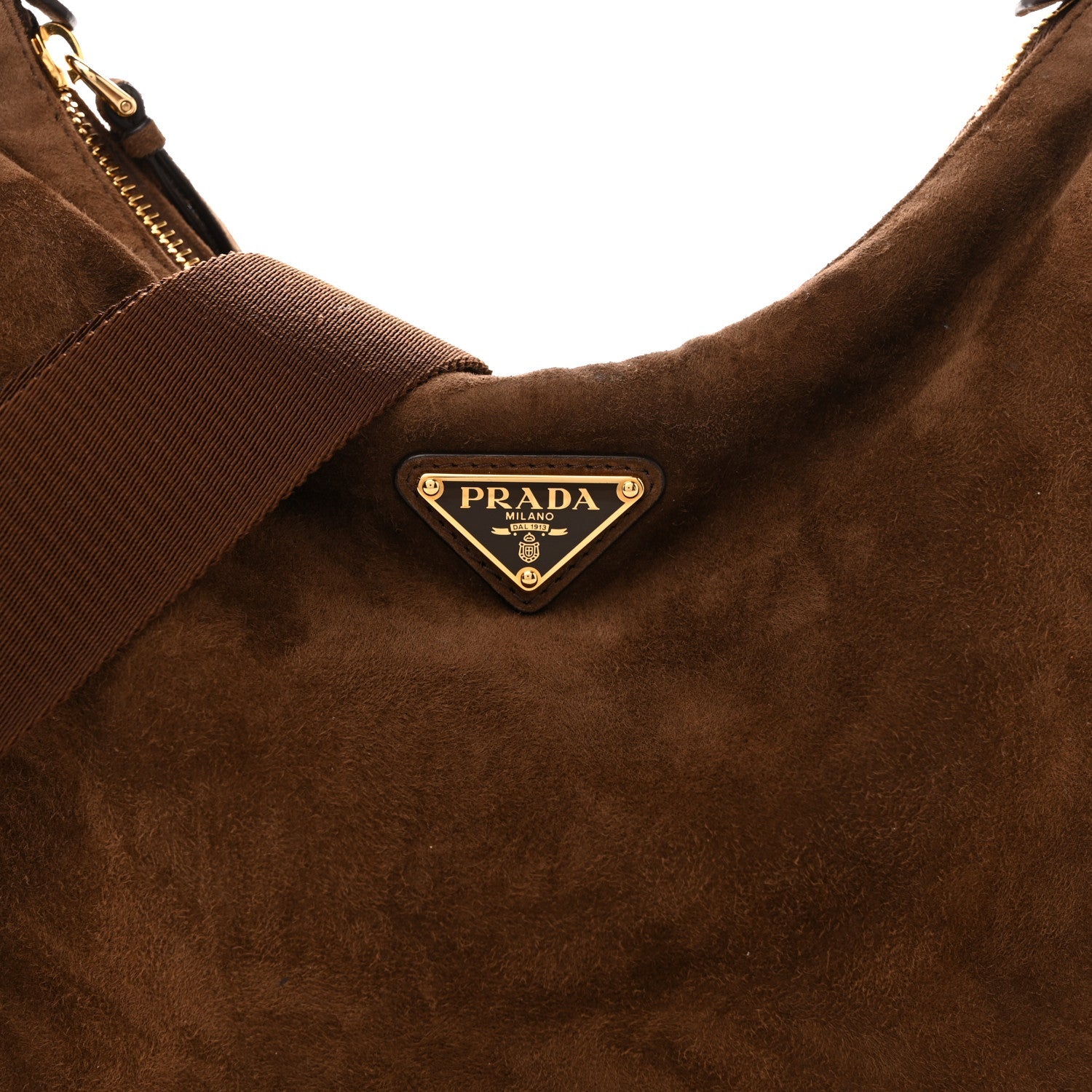 Suede Large Explore Shoulder Bag Cocoa Brown
