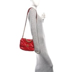 Lambskin Quilted Medium Chanel 19 Flap Red