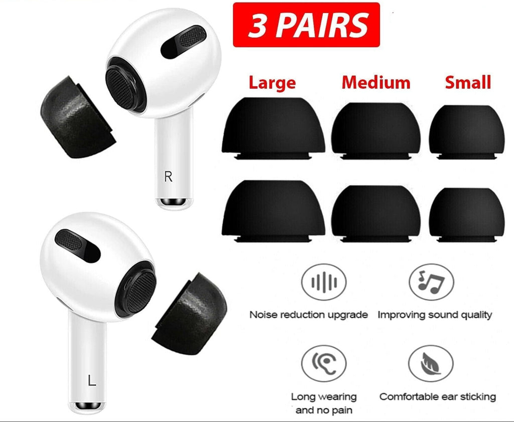 Replacement Ear Tips For Apple Airpods Pro Memory Foam Tips Airpod Pro - 3 Pairs