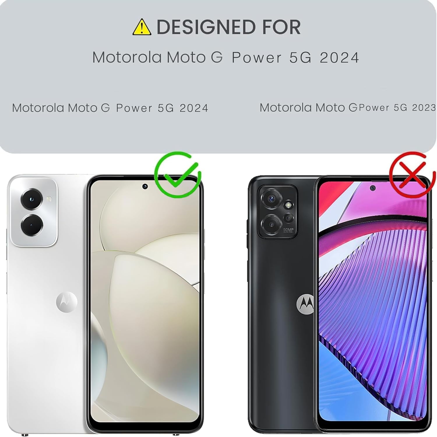 Entronix Case Compatible with Moto G Power 2024 - [Hard Back] Clear Cover
