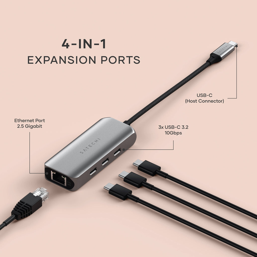 4-in-1-USB-C-Hub mit 2,5-Gigabit-Ethernet