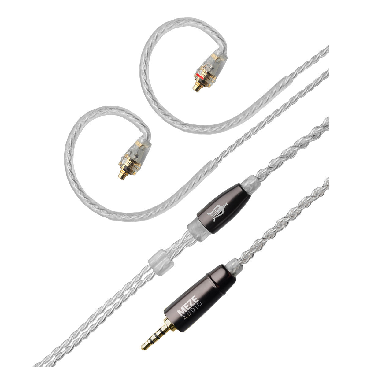 Meze Audio MMCX to 4.4mm Balanced Silver-Plated Headphone Cable - 3.9 ft.