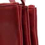 Lambskin Large Trio Crossbody Bag Red