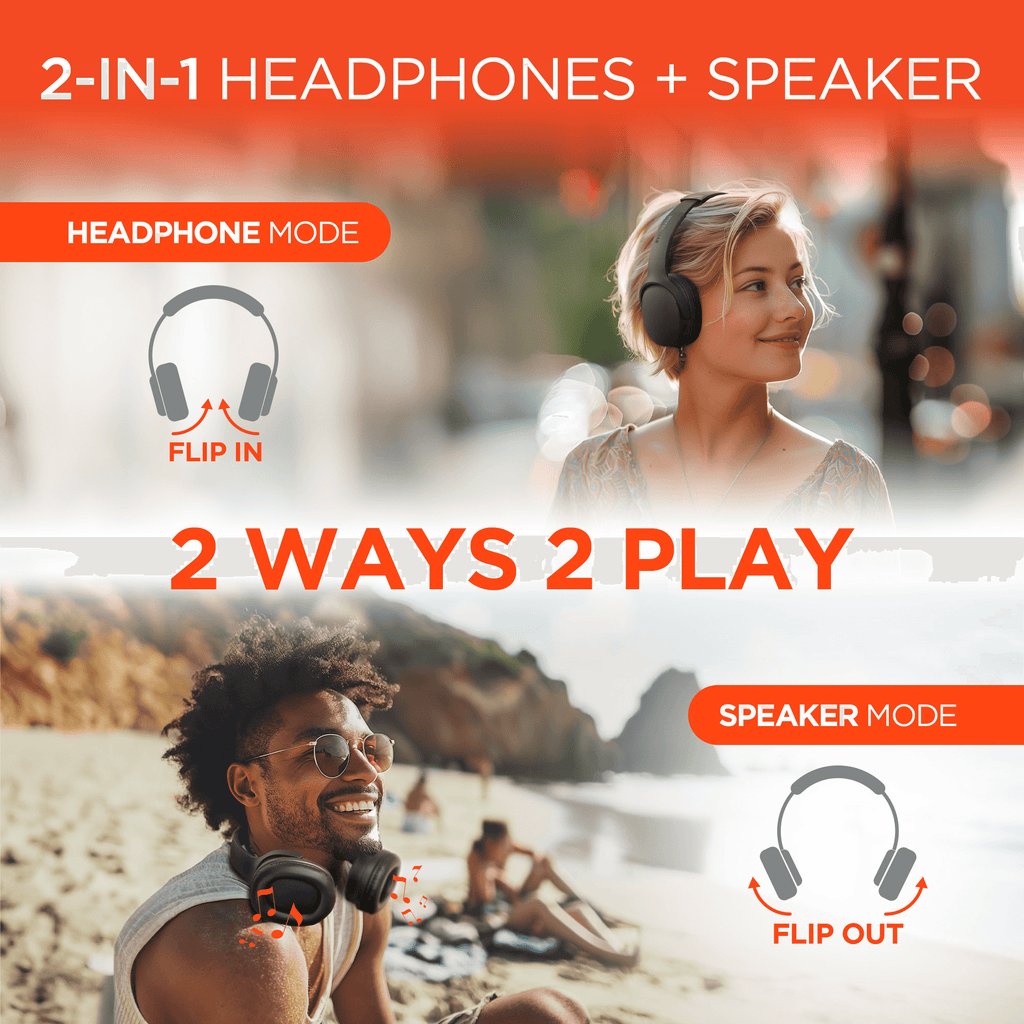 Flip 2-in-1 Headphones Plus Speaker