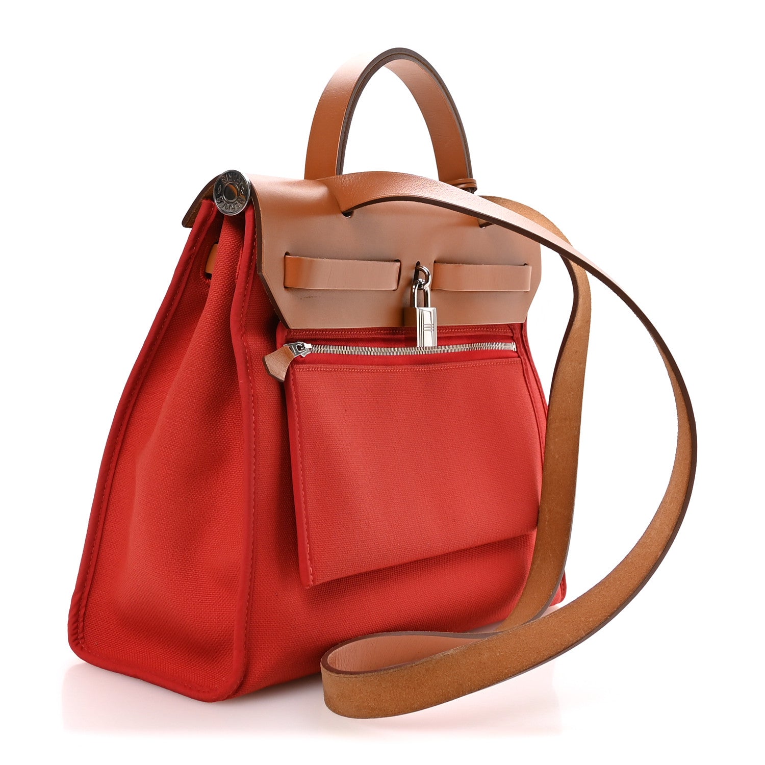 Vache Hunter Toile Herbag Zip 31 PM Rouge Tomate Natural