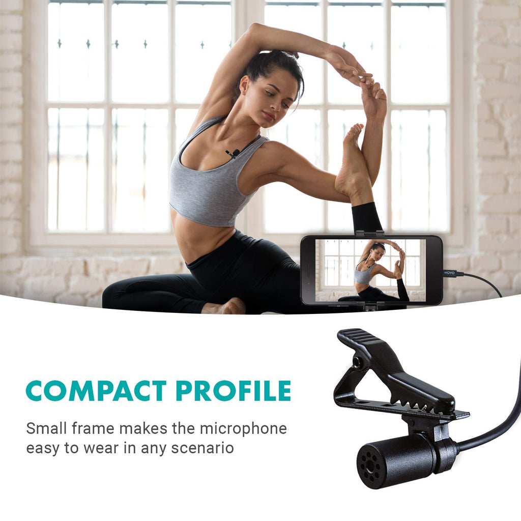 Movo iLav-L Digital Lavalier Omnidirectional Clip on Microphone (Lightning)