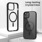 Entronix [Magnetic] Case Compatible with iPhone 16E - [Clear Back] Soft Matte Frame