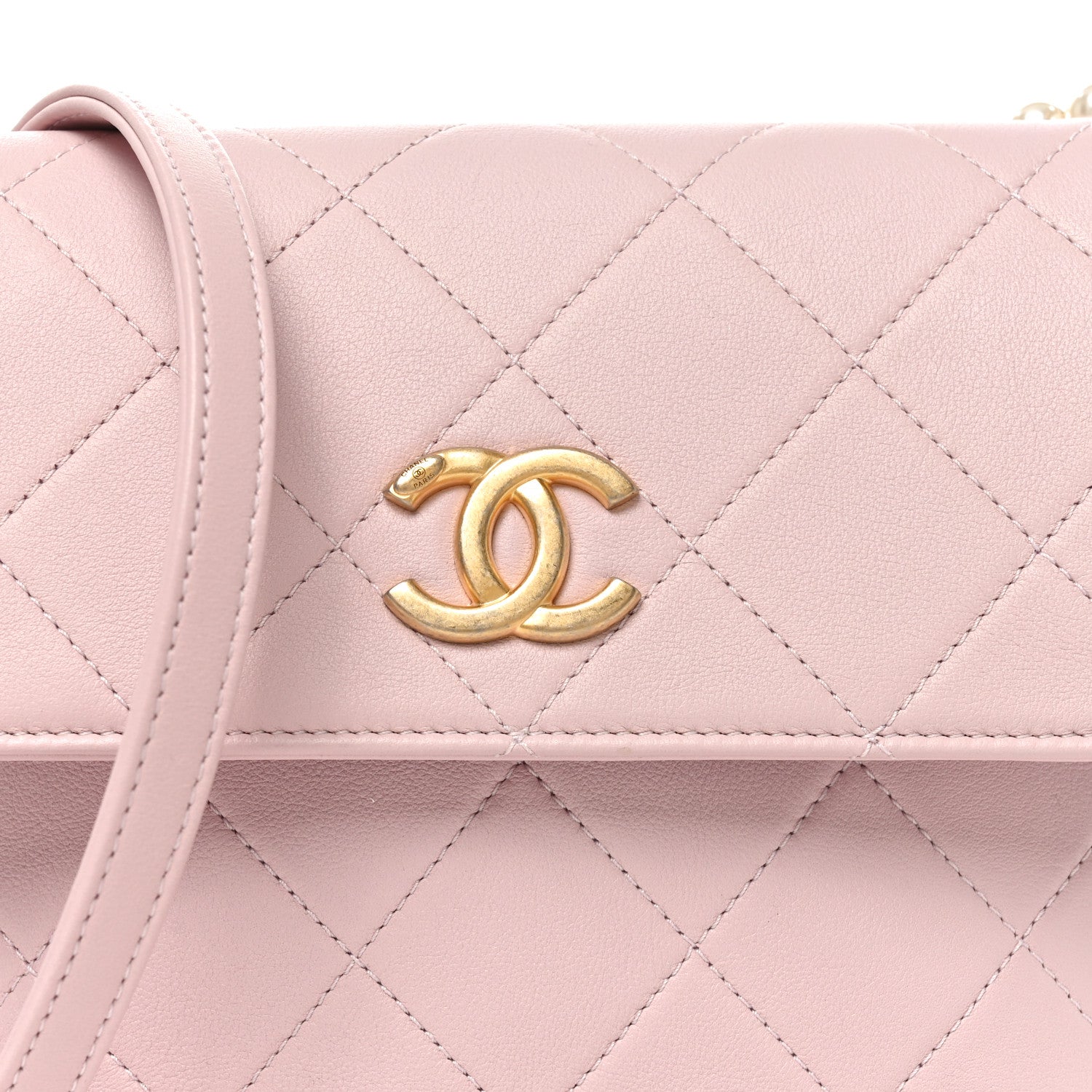 Calfskin Quilted Pearl Small About Pearls Hobo Bag Light Pink