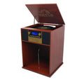 Victor Boyleston 7-in-1 3-Speed Turntable Music Center with Album Storage