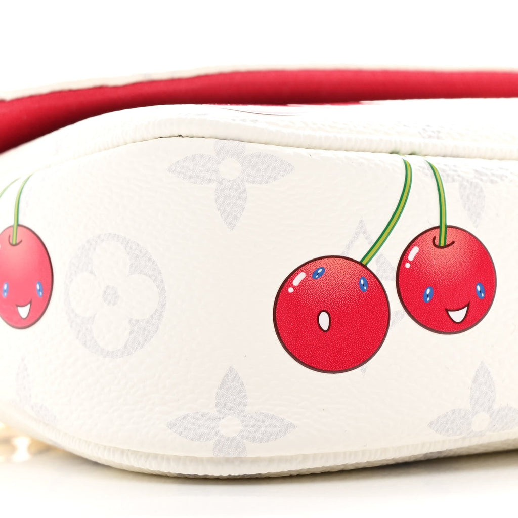 LV X TM Monogram Cerises Ivy Wallet On Chain White