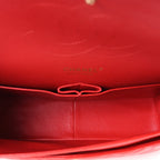 Lambskin Quilted Jumbo Double Flap Red