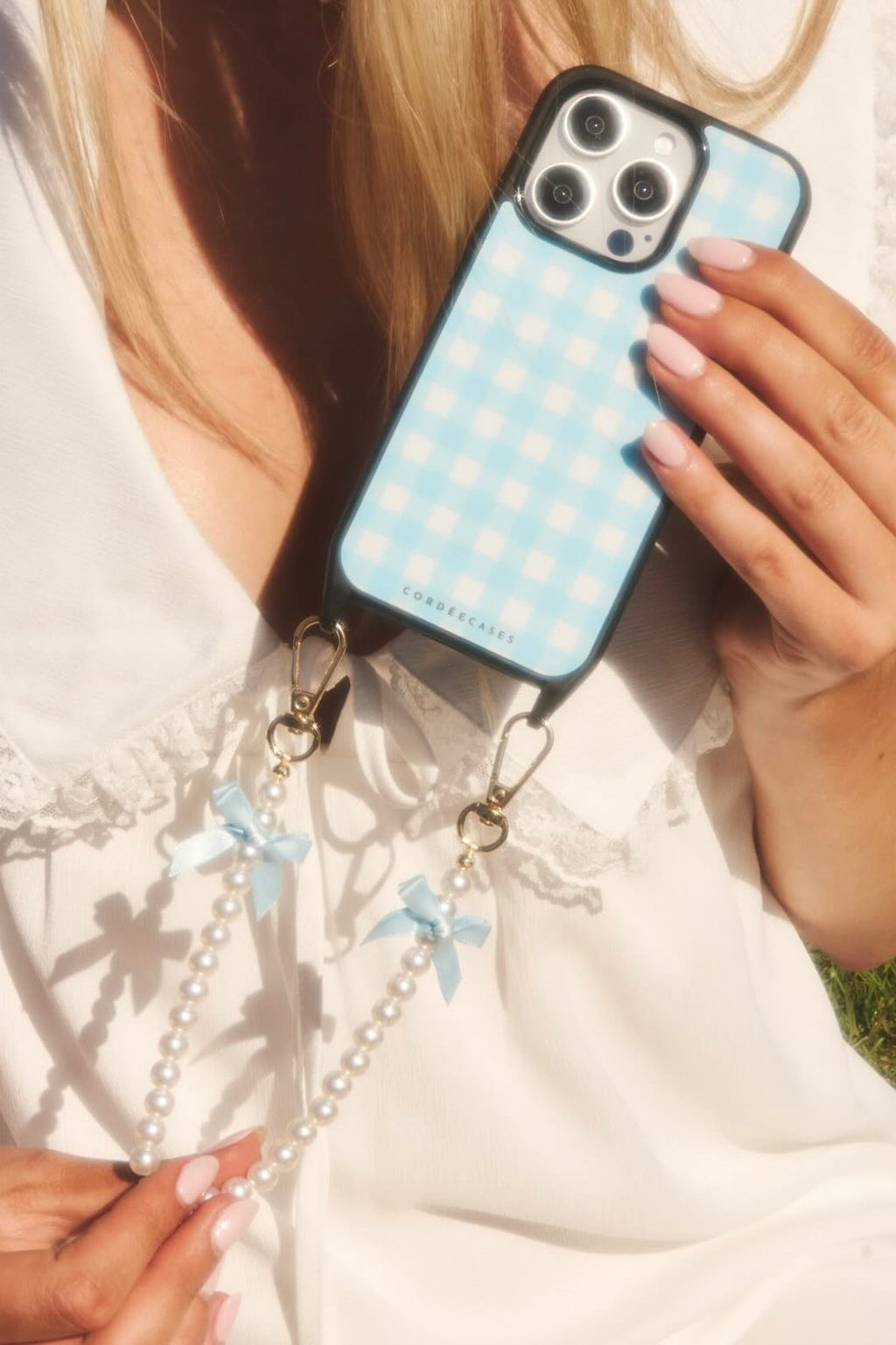 Cordée Cases Gingham Darling Phone Wristlet Set