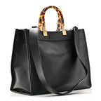 Vitello King Plexiglass Medium Fendi Sunshine Shopper Tote Black