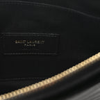 Grain De Poudre Chevron Monogram Large Bill Pouch Black