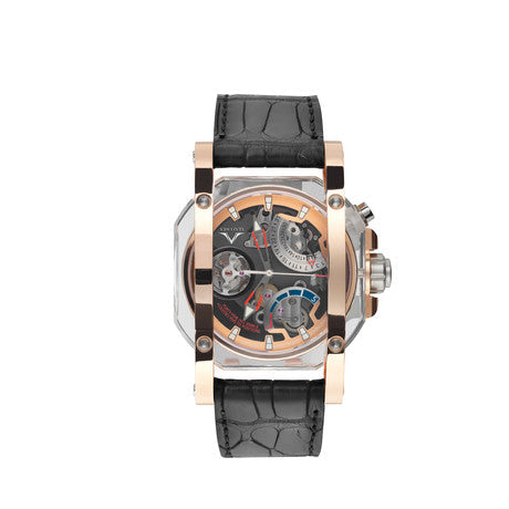 Visconti Watch 2Squared Crystal Demo 18ct Rose Gold