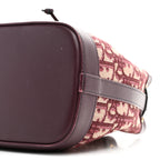Oblique Drawstring Chain Bucket Bag Burgundy