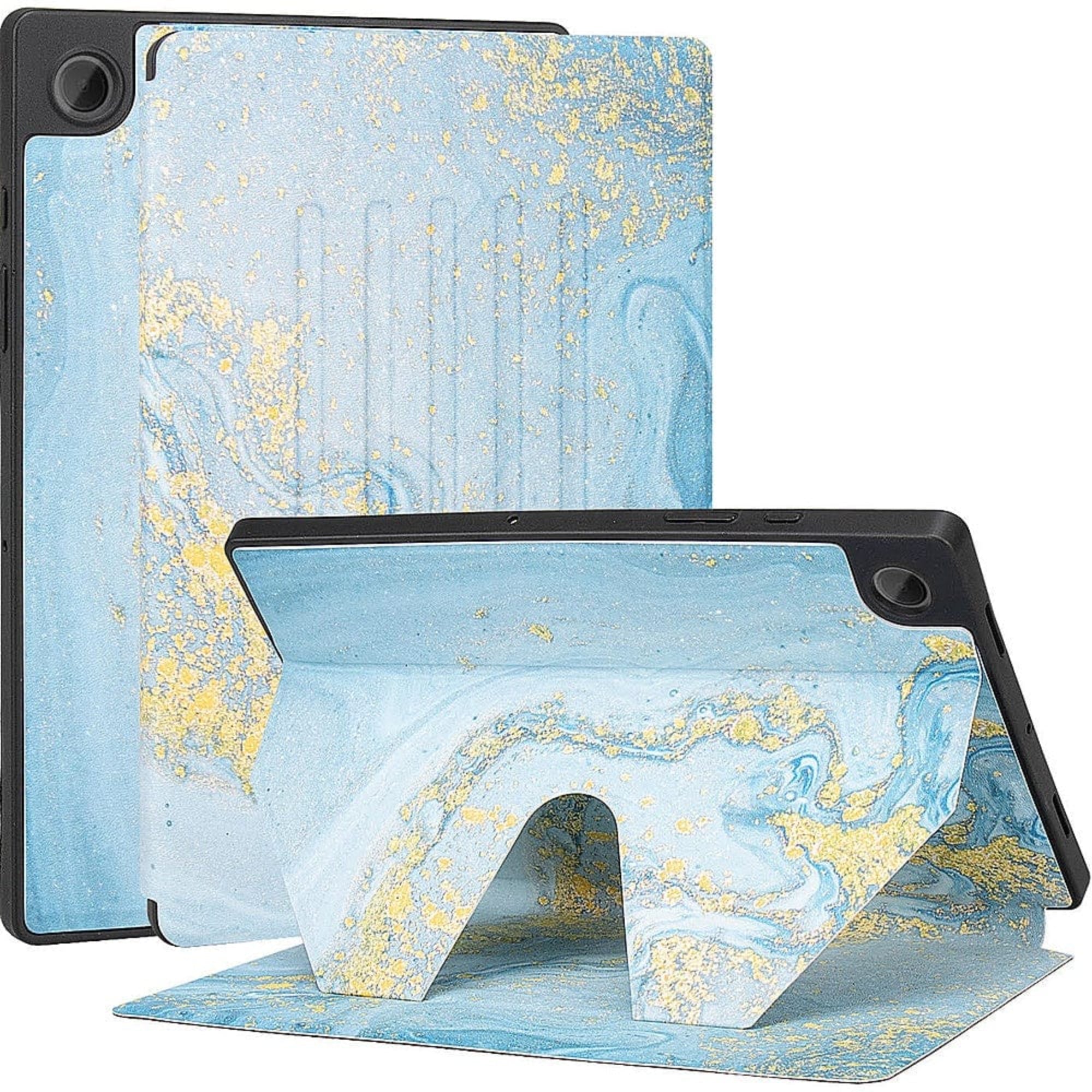 SAHARA - Multi-Angle Folio Case for Samsung Galaxy Tab A8 - Blue Marble