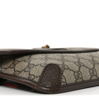 GG Supreme Monogram Neo Vintage Web Belt Bag Brown