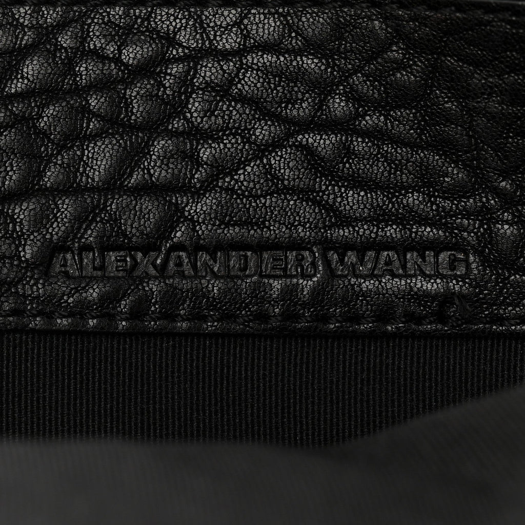 Pebbled Lambskin Dumbo Backpack Black Rose Gold Hardware