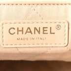Shiny Calfskin Quilted Chanel 22 White
