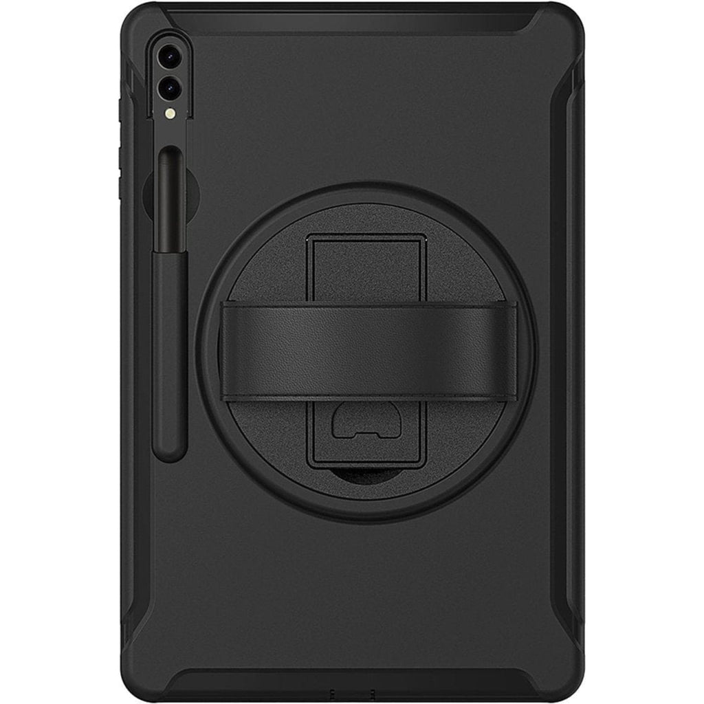 SAHARA - Protection Hand Strap Series Case for Samsung Galaxy Tab S10 Ultra, Tab S9 Ultra, and Tab S8 Ultra - Black