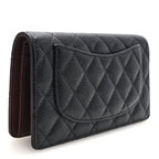 Caviar Quilted Yen Wallet Black