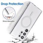 Reiko Magnetic Wireless Charging Tpu Bumper Case For Samsung S 23 Ultra In Clear