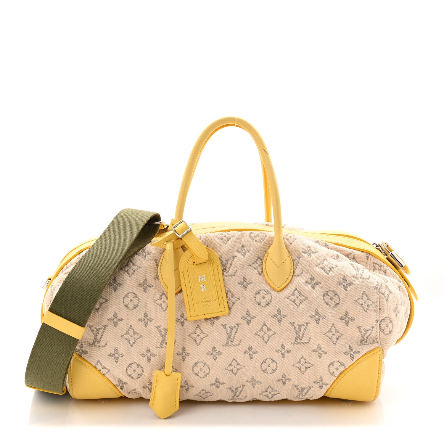 Monogram Denim Speedy Round Yellow