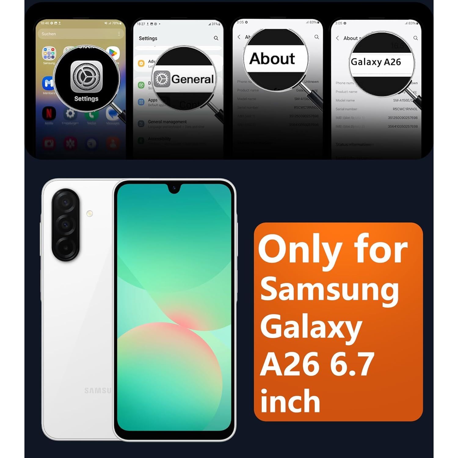 [DIS] Entronix [Magnetic] Case Compatible with Galaxy A26 - Translucent Frosted Matte