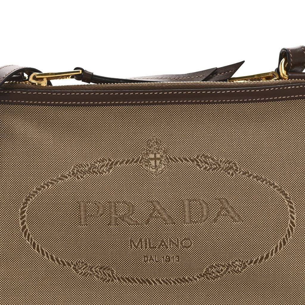 Jacquard Logo Flat Crossbody Bag Corda Bruciato