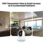 Smart 3K 5MP Indoor Security Camera, Dual-Band 2.4G/5G WiFi Camera with Auto Tracking, Motion Alerts, Two-Way Audio, Alexa Compatible