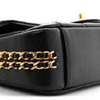 Caviar Quilted Mini CC You Flap Black