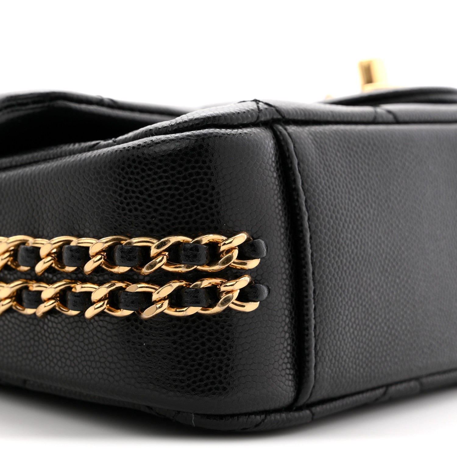 Caviar Quilted Mini CC You Flap Black
