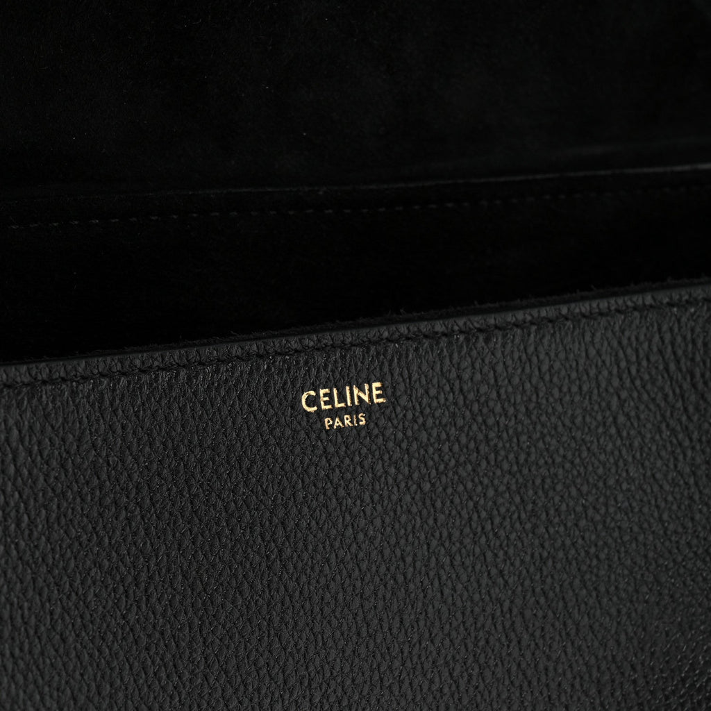 Supple Grained Calfskin Medium Soft 16 Bag Black