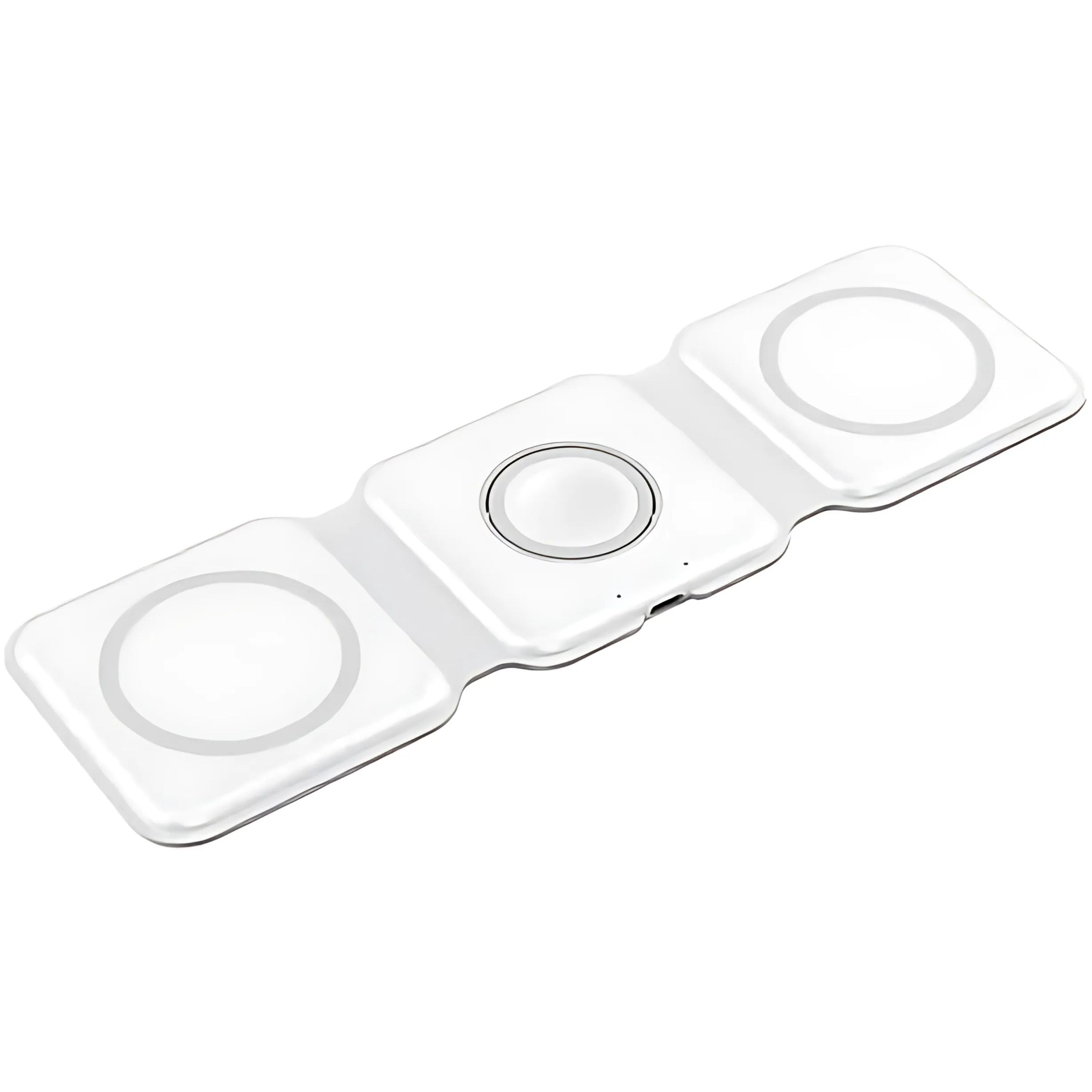 KENRO 3-in-1 Magnetic Wireless Charger Pad Stand Fast Charging Dock - White