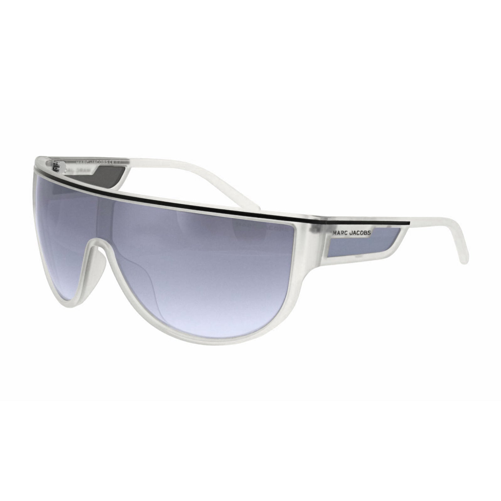 Marc Jacobs Women's Sunglasses Wraparound Shield Silver