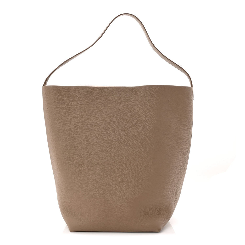 Grained Calfskin Large N/S Park Tote Dark Taupe