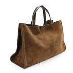 Suede Medium Kit Cabas Khaki