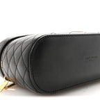 Lambskin Quilted Mini Gaby Vanity Case Black